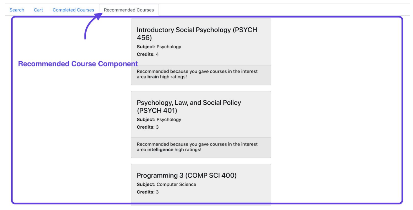 Karina Zhang Course Selection Application